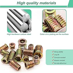 Twidec/175PCS Threaded Inserts for Wood Kit