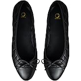 SHODENSE Women Cap Toe Bow Flats Two Tone Slip On Ballet Flats Comfy Closed Round Toe Flats Colorblock 1 Inch Low Flat Heel Dress Shoes Cute Cute Casual Drive Flat Shoes 4-11 M US