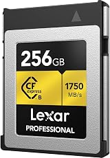 Lexar 256GB CFexpress Type B GOLD Memory Card 1750MB/s Read PCIe 3.0 NVMe 8K view 3