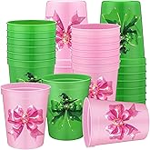 Yungyan 12 Pcs Witch Theme Party Decorations Reusable Plastic Cups 16oz Pink and Green Witch Party Cups for Pink and Green Birthday Baby Shower Wedding Supplies Movie Fan Favors
