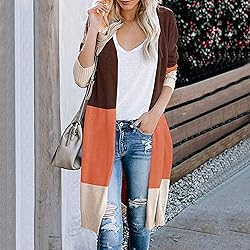 Knit Sweater Cardigan Tie Front Cardigans for Women