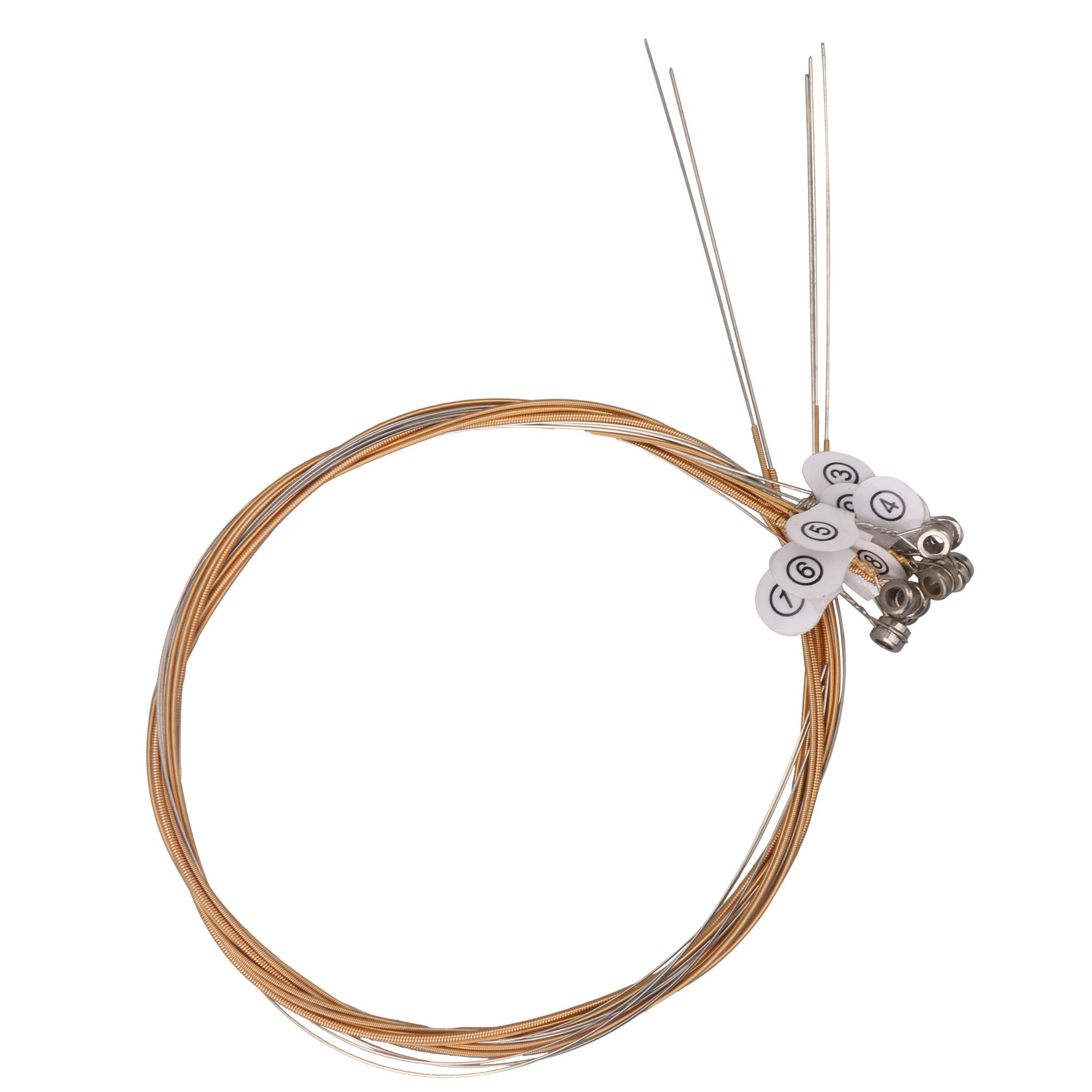 Mxfans 10x Lyre Harp Steel String Set for 10-String Lyre Replacement Accessory