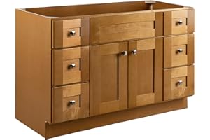 Design House Brookings 48 Inch Bathroom Vanity, Freestanding Bathroom Sink Cabinet - Solid Wood Bathroom Vanity Cabinet, Modern Birch