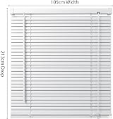 Funky Gadgets PVC Venetian Blind 105 W x 213 L White Easy Fit view 4
