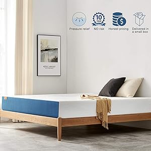 Full Mattress JINGXUN 9 Inch Premium Gel Multi Layered Memory Foam Bed Mattress in a Box Foam Full Size Mattress for Cool Sleep & Pressure Relief,Easy Set-Up