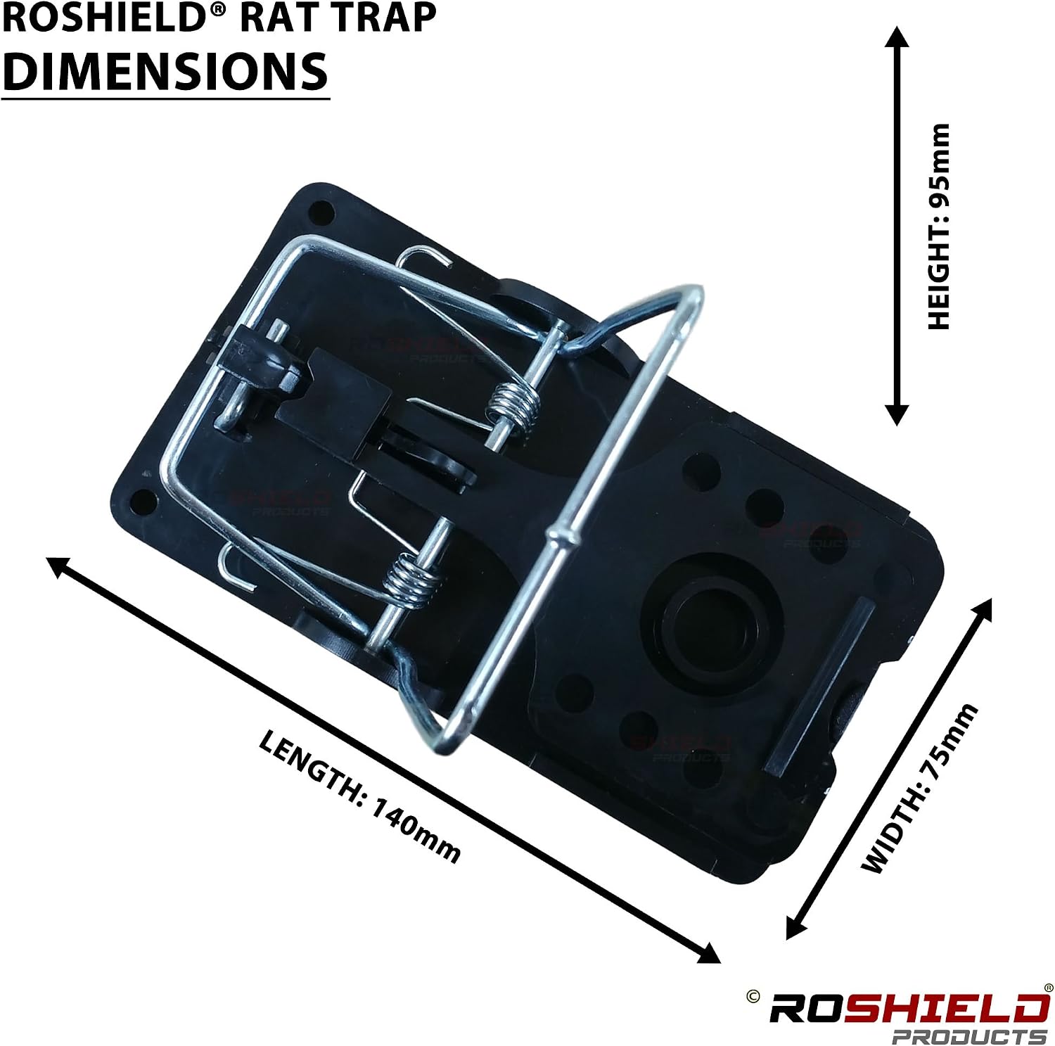 ROSHIELD 2 x Rat Traps, Professional Quality & Heavy Duty Pest Control Traps for Instant Kill - Image 4