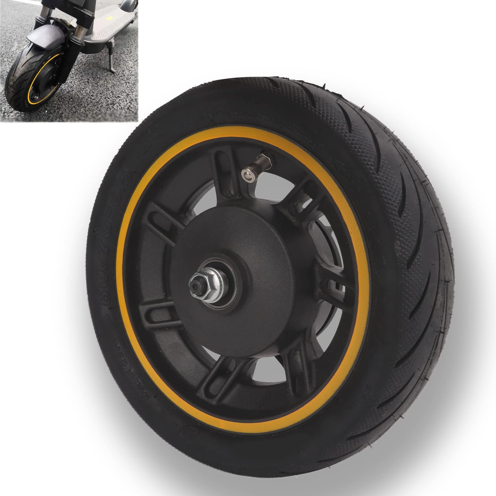 Photo 1 of Scooter Replacement Front Wheels, 6.5 Inches Replacement Front Tire with Inner Tube for Ninebot 9 G30 Electric Scooter