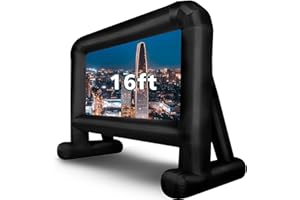 OUTTOY Inflatable/Blow Up Projection Screen with Quiet Fan and Storage Bag, Easy Set up, Mega for Outdoor, Backyard Movie Night, Theme Parties, Celebrations-16FT