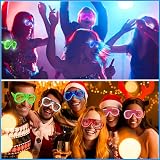 COSORO Neon Party Glasses 6 Pack LED Shutter Glow Sunglasses Kids Adults view 7