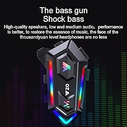 FEYA Motorcycle Helmet Speakers with 16-Types RGB