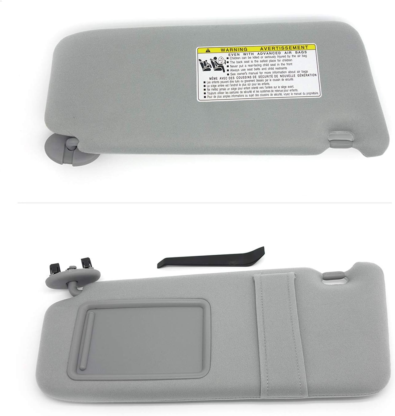 koxuyim Left Driver Side Windshield Sun Visor Mirror Replacement Part #74320-06780-B0 Visor Assembly, Left, Gray, Fit for Toyota Camry 2007-2011 Without Sunroof OR Light