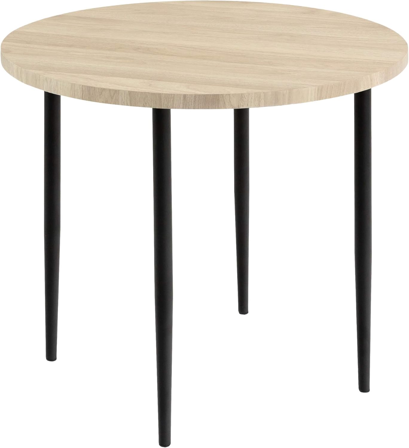 Walker Edison Furniture Company 3 Piece Modern Round Nesting Coffee Table Set Living Room Accent Ottoman Storage Shelf, Set of 3, Birch: Furniture & Decor