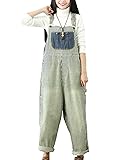 Flygo Women's Loose Baggy Cotton Wide Leg Jumpsuits