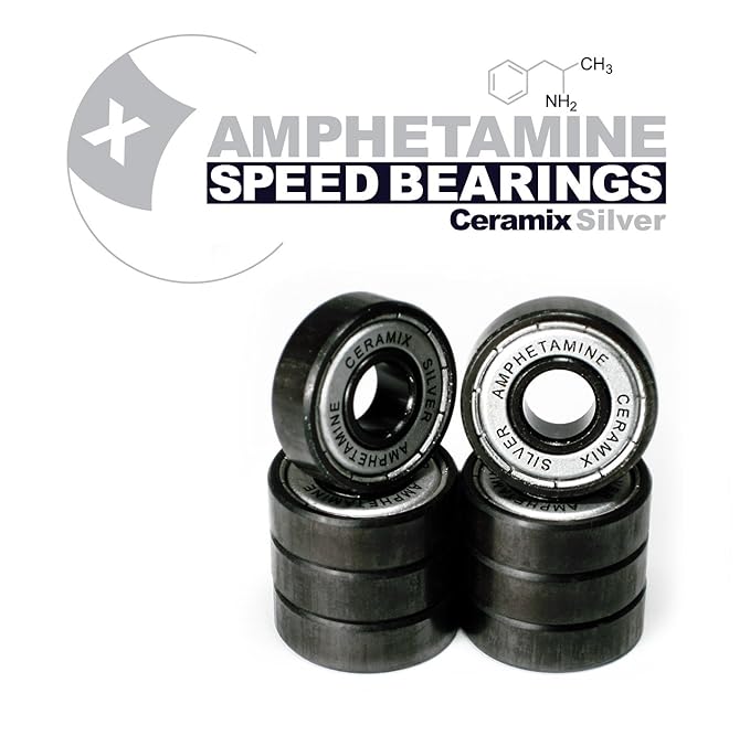 Amphetamine Ceramics Silver Skateboard Bearings Ceramic Bearings
