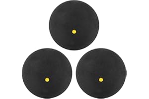 Moovul 3Pcs One-Yellow-Dot Squash Low Speed Sports Rubber Balls Professional Player Competition Squash