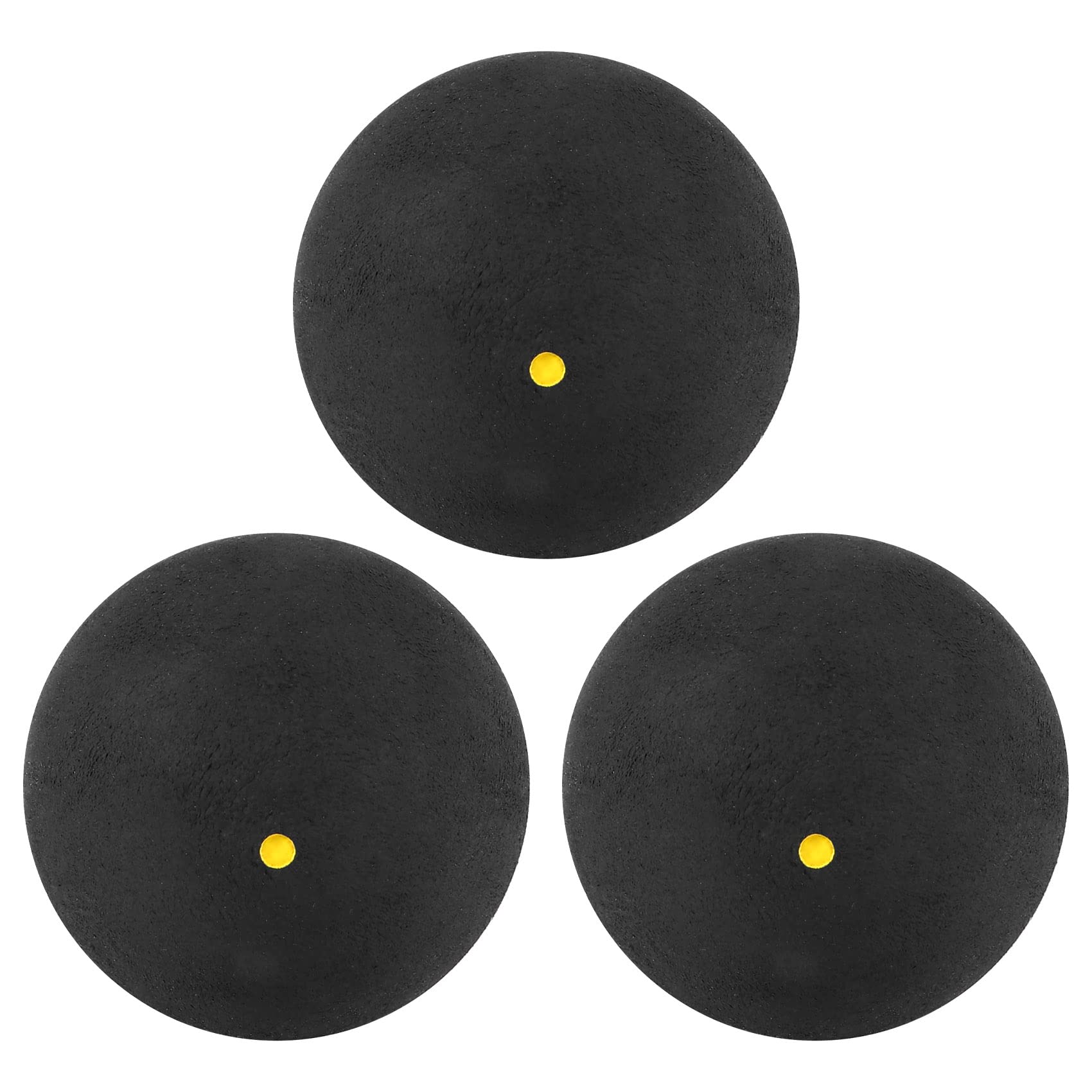 Folceretsc 3Pcs Squash Ball One-Yellow-Dot Low Speed Sports Professional Player Competition Squash