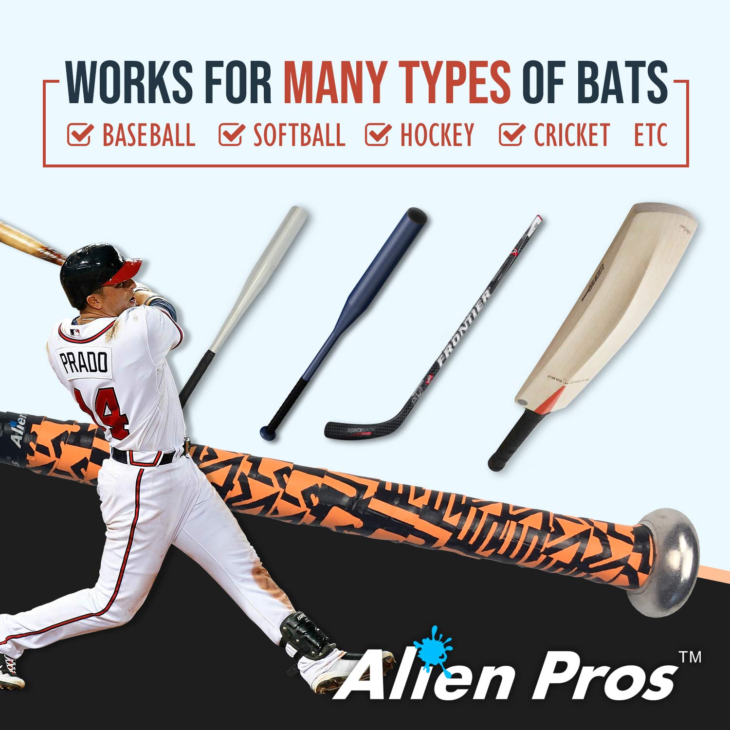 on sale Alien Pros Bat Grip Tape for Baseball and Softball (3Pack