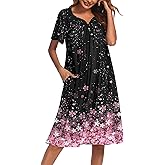 Ekouaer Women's House Dress with Pockets