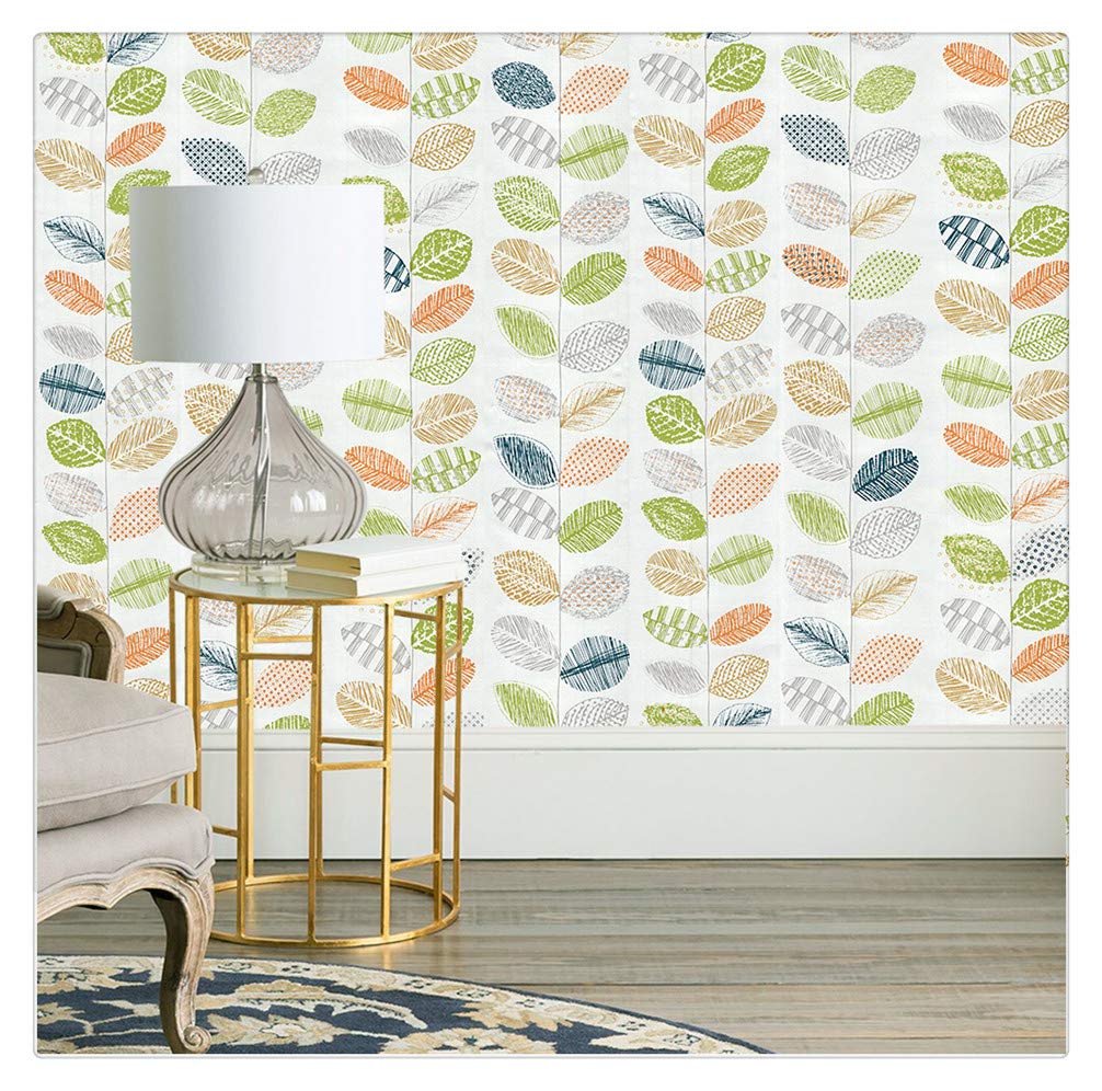 DWIND D1401 Peel & Stick Leaf Wallpaper Self Adhesive Paper For Furniture Kitchen Countertop Table Door DIY Chalkboard 17.7inch X 118inch