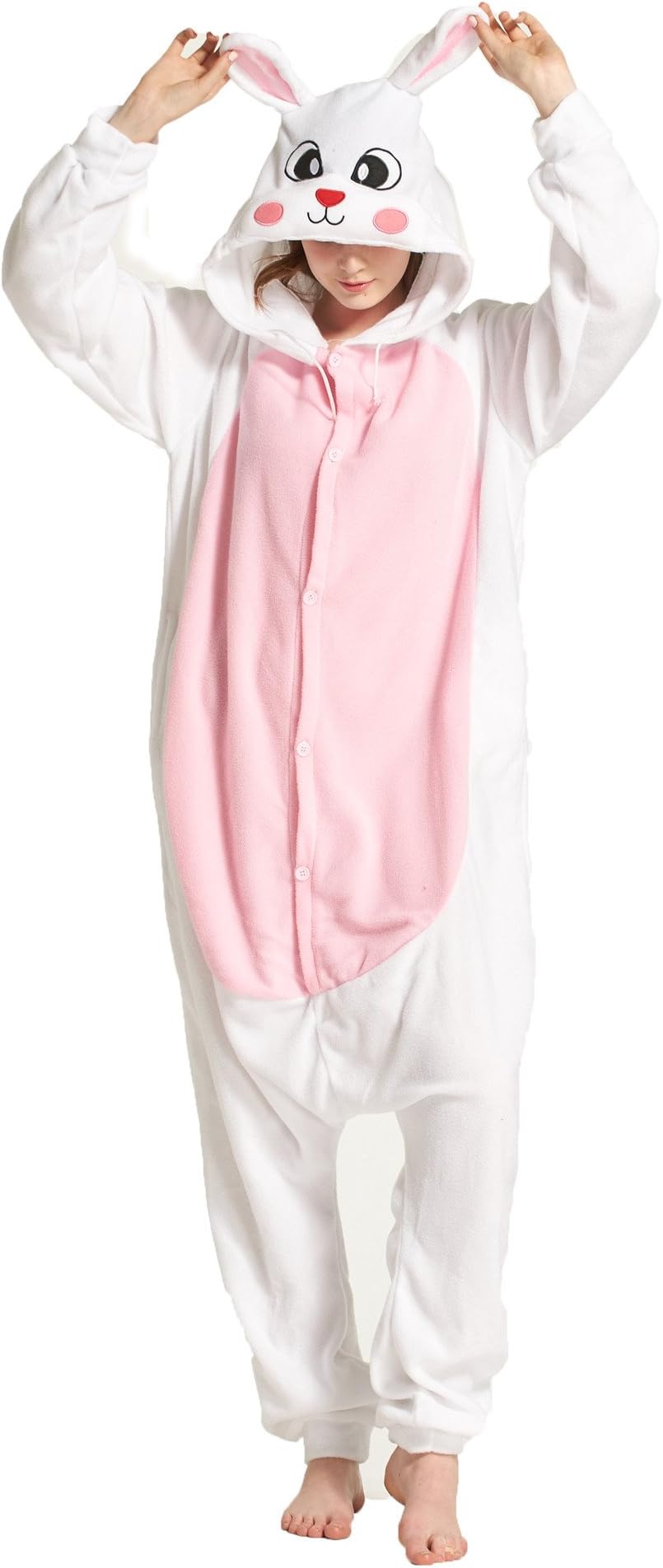 ChicCosplay Lightweight Polar Fleece Easter Bunny Costume XL