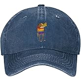 VunKo Frog Lazy Vintage Distressed Adjustable Washed Denim Low Profile Mens Dad Trucker Hat Baseball Ball Cap for Men