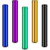 5 Pcs Metal Storage Tube Chiller Tubes, Purple, Green, Blue, Yellow, Black | Portable 4.5 Inch Aluminum Waterproof Holder Case, Bodice Cooling Renaissance Events Bulk, Fits Purse Pocket for Travel Use