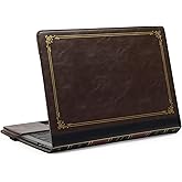 TYTX Compatible with MacBook Pro Case 13 Inch, PU Leather MacBook Case fits for Model M2, 2024, 2023, 2022-2016 A2338 M1 A2251 A2289 A2159 A1989 A1708 A1706, Laptop Cover with Pen Holder, Brown