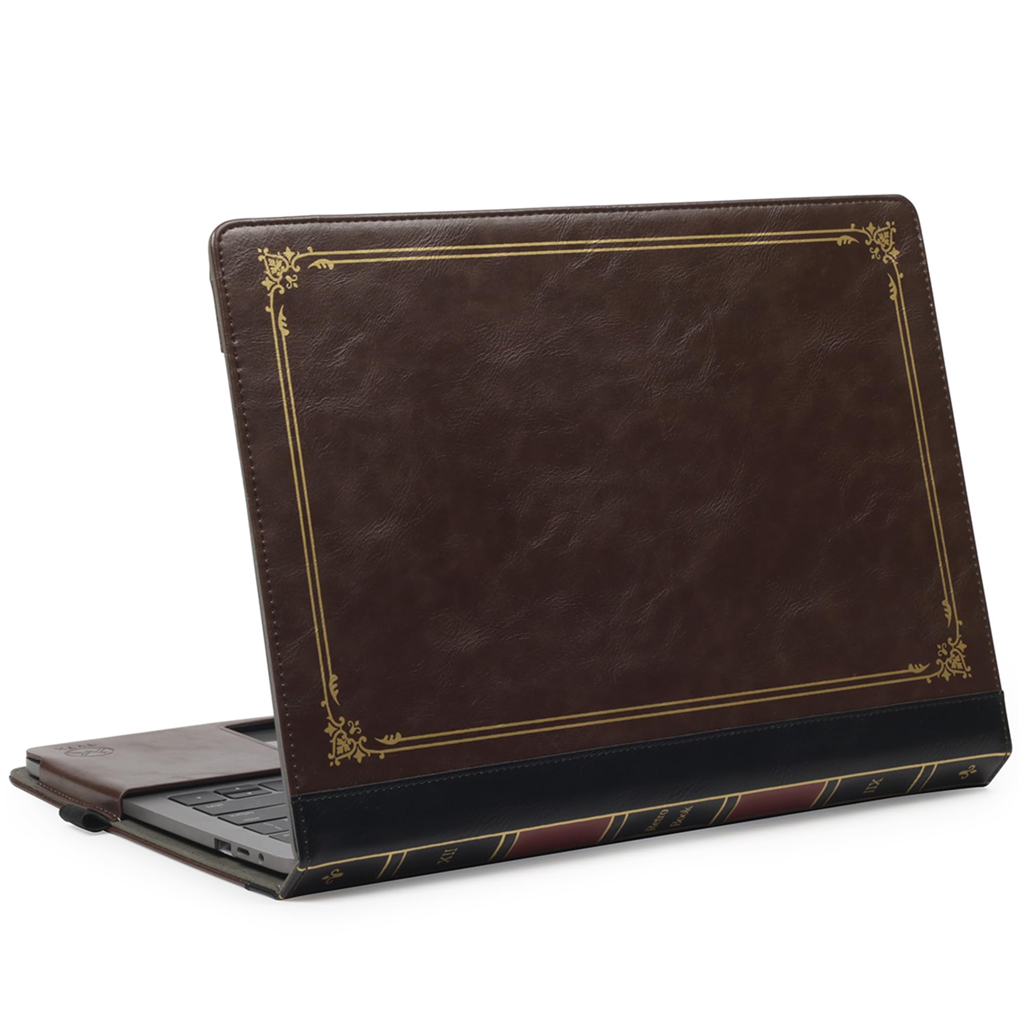 Photo 1 of TYTX Leather Case Compatible with New MacBook Pro 13 inch 2022-2016 Release M2 M1A2338 A2289 A2251 A2159 A1989 A1706 A1708 with/Without Touch Bar Laptop Case Protective Folio Book Cover, Brown