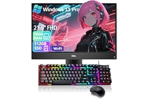 Dell OptiPlex 5260 All-in-One Desktop, 21.5" FHD (1920 x 1080) Display, Core i5-8350 1.7GHz, Up to 3.6GHz, 16GB RAM, 512GB SS