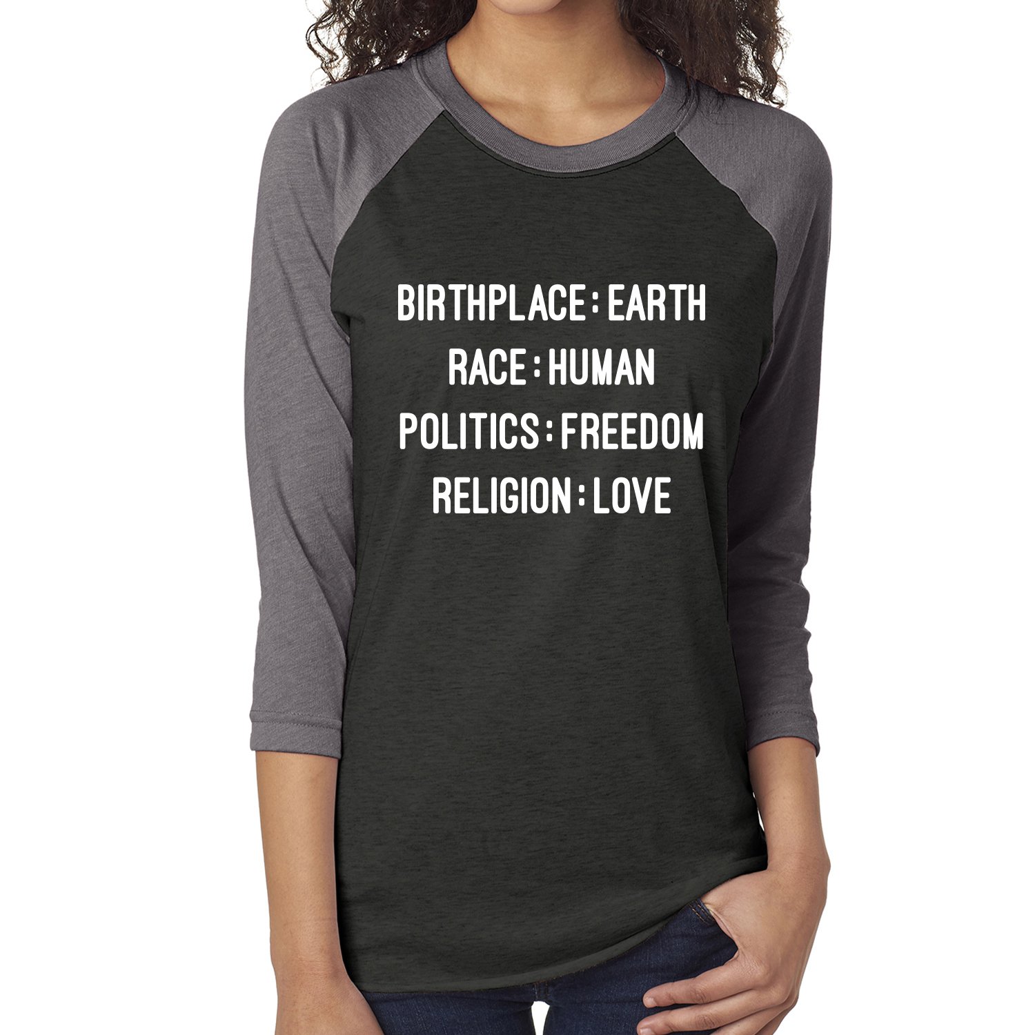 Buy zerogravitee Birthplace:Earth Race:Human Politics:Freedom Unisex 3/