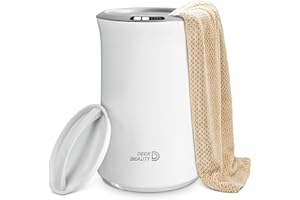 DEER BEAUTY Towel Warmer for Bathroom，Large Heated Towel Warmers Bucket with 4 Heating Modes, Auto Shut Off, Fits Up to Two 40"X70" Oversized Towels, 23L Bathrobes, Blankets, PJ's, Gifts