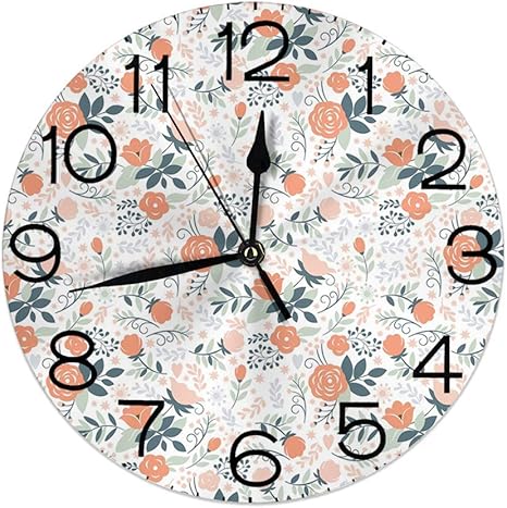 Amazon Co Jp 丸い壁時計家の装飾 ぼろぼろが咲き自然リビングルームオフィス寝室のスタイリッシュな植物美イラスト ホーム キッチン Amazon Co Jp 丸い壁時計家の装飾 ぼろぼろが咲き自然リビングルームオフィス寝室のスタイリッシュな植物美イラスト ホーム キッチン