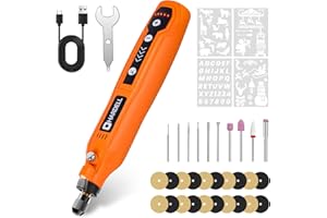 HARDELL Engraving Pen, 5 Speed Rechargeable Engraver Pen - Electric Cordless Engraving Tool for 60+ Surfaces - Beginner Friendly with 37 Accessories, Ultimate Engraving Pen Kit for Artists & DIYers