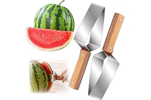 Stainless Steel Watermelon Slicer, Triangle Watermelon Cutter, Summer Fruit Cutting Kitchen Gadget for Home, 2-in-1 Stainless
