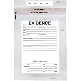 SECUR-PAK 100pk Evidence Bags, 9" x 12" Transparent, Tamper Resistant Closure with Serialized Numbering