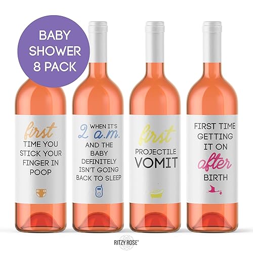 Amazon Com 8 Mommy Milestone Wine Bottle Labels Baby Shower Gift Amazon Com 8 Mommy Milestone Wine Bottle Labels Baby Shower Gift