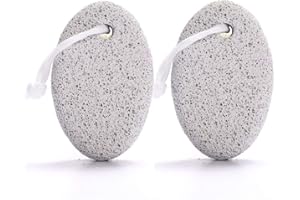 Natural Foot Pumice Stone for Feet, 2-Pack Lava Pedicure Tools Hard Skin Callus Remover for Feet and Hands - Grey