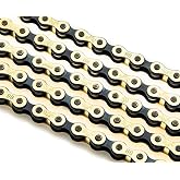Izumi Chain V Super Toughness Track Chain V 1Sp 3/32" 1/2" 116 Gold/Black - Izumi-V N