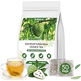 Soursop Leaves Tea Bags, Premium Soursop Graviola Leaves Herbal Tea, Pure & Natural Soursop Leaves for Digestion, Support Healthy Skin & Sleep, No Additives, Caffeine Free (50 Bags/1 Pack)