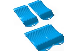 HANTINSTOM Tire Saver Ramps - Heavy-Duty Vehicle Storage Ramp Set of 4 Pack Anti-Slip Design RV Camper Trailer for Powerful Load Bearing Capacity Tire Wheel Ramps(Tire Save Blue)