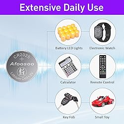 Afoosoo CR2025 3V Lithium Coin Battery – 15 Pack