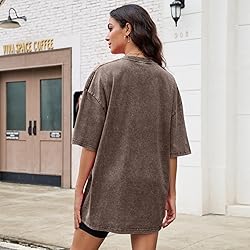 Wrenpies Oversized T Shirts for Women Vintage Basic