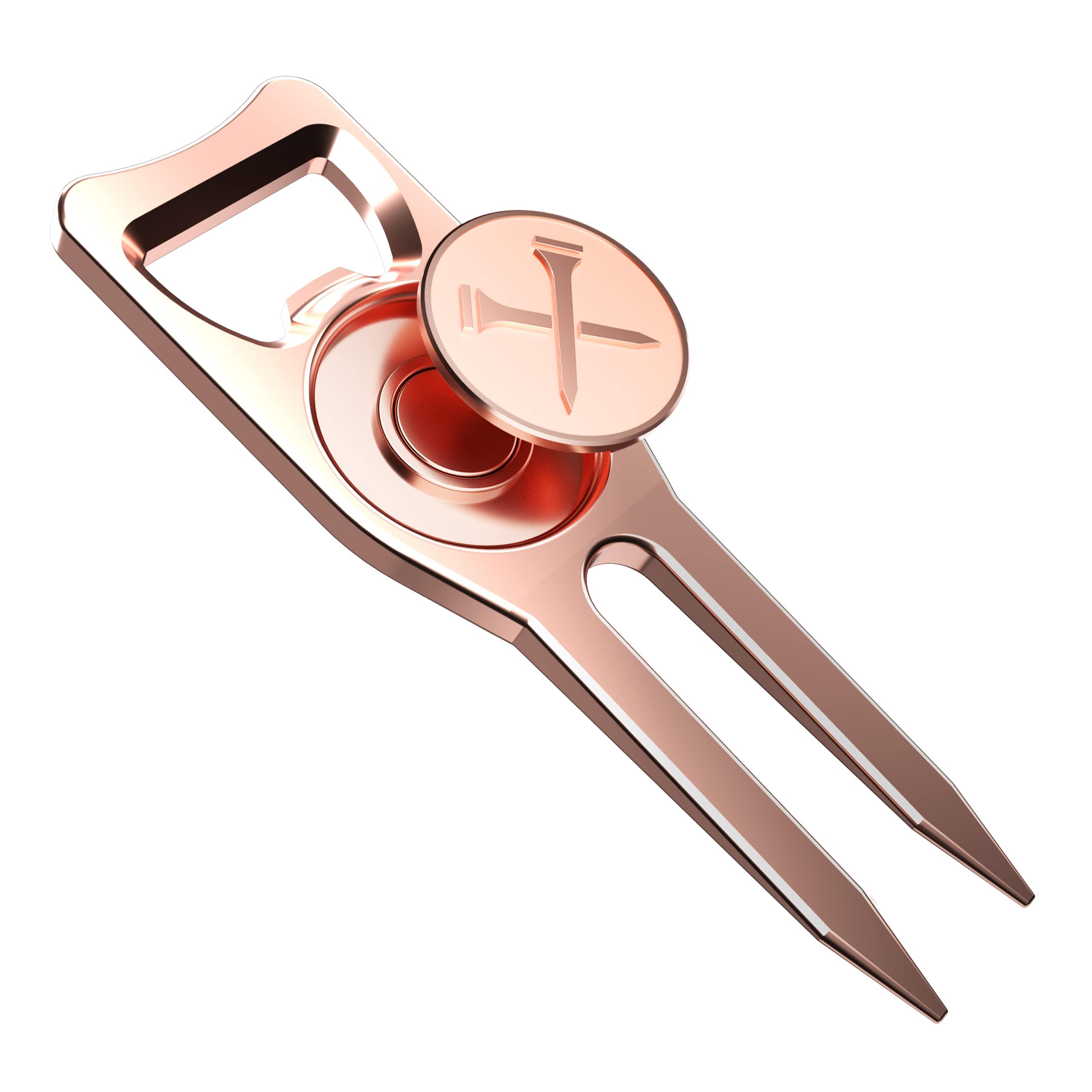 Blue Tees Golf - 6 in One Divot Repair Tool - Rose