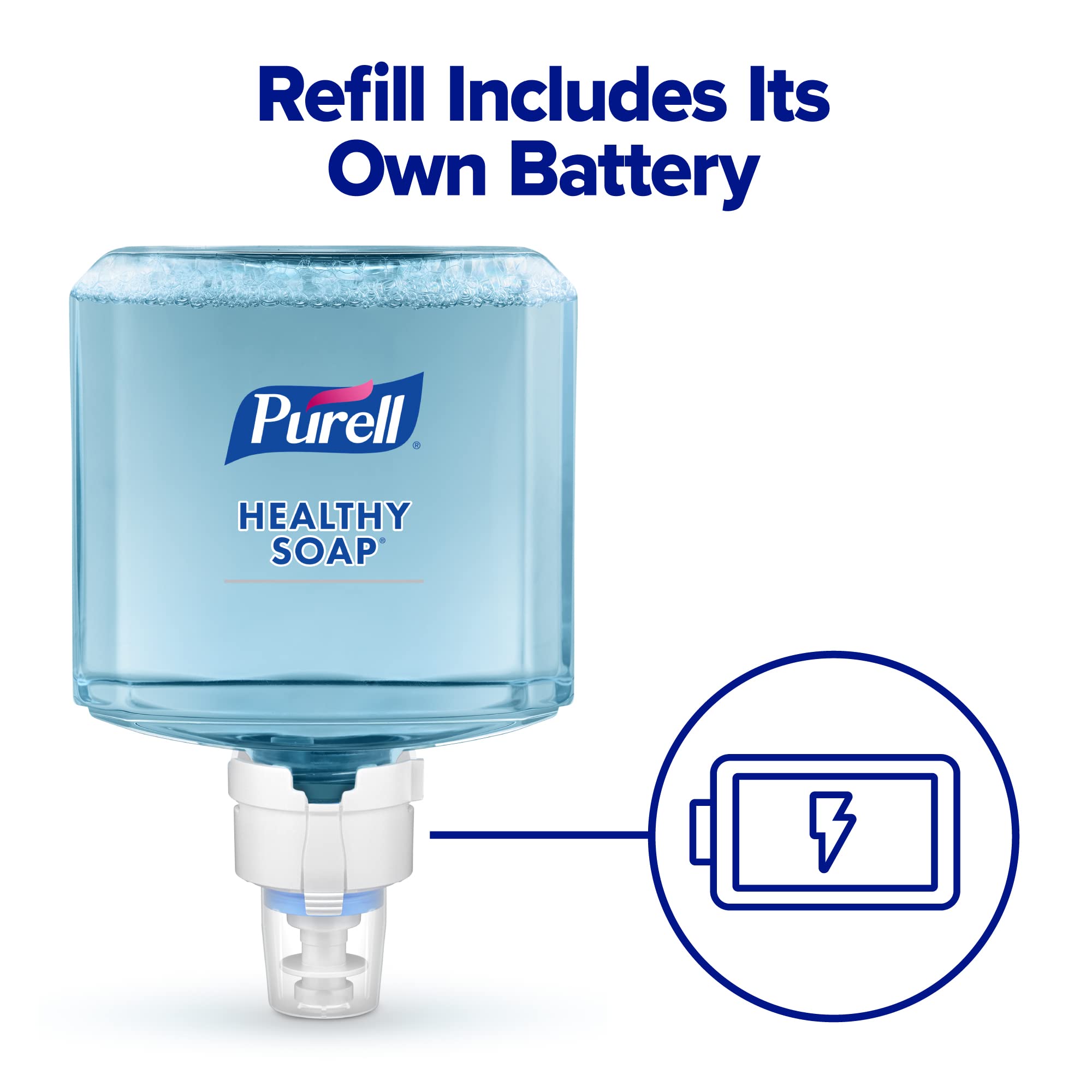 PURELL Brand HEALTHY SOAP Gentle and Free Foam, Fragrance Free, 1200 mL Refill for PURELL ES8 Automatic Soap Dispenser (Pack of 2) - 7772-02 - Manufactured by GOJO, Inc.