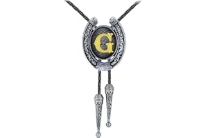 GelConnie Bolo Tie for Men Western Leather Necktie Letter Mens Bolo Ties Jewelry Native American Bolo Tie for Women