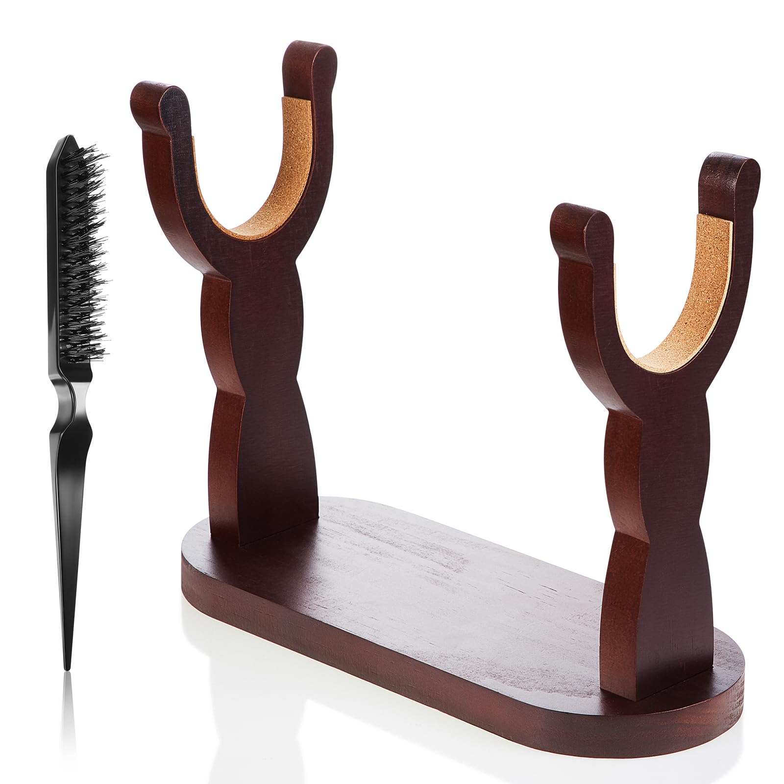 Photo 1 of Cinnvoice Set of Shofar Stand with Cleaning Brush, Sturdy Shofar Horn Stand Holder, Sword Holder, Rosh Hashanah Jewish New Year Holiday Party Favors, Fits Kudu, Oryx, Gemsbok Horns