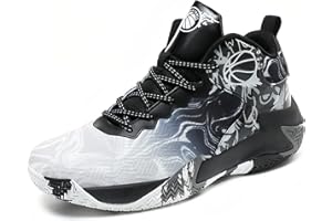 MAIZUN Men's Basketball Shoes High Top Breathable Anti Slip Athletic Sneakers Outdoor Sport Running Shoes Lightweight Cushion