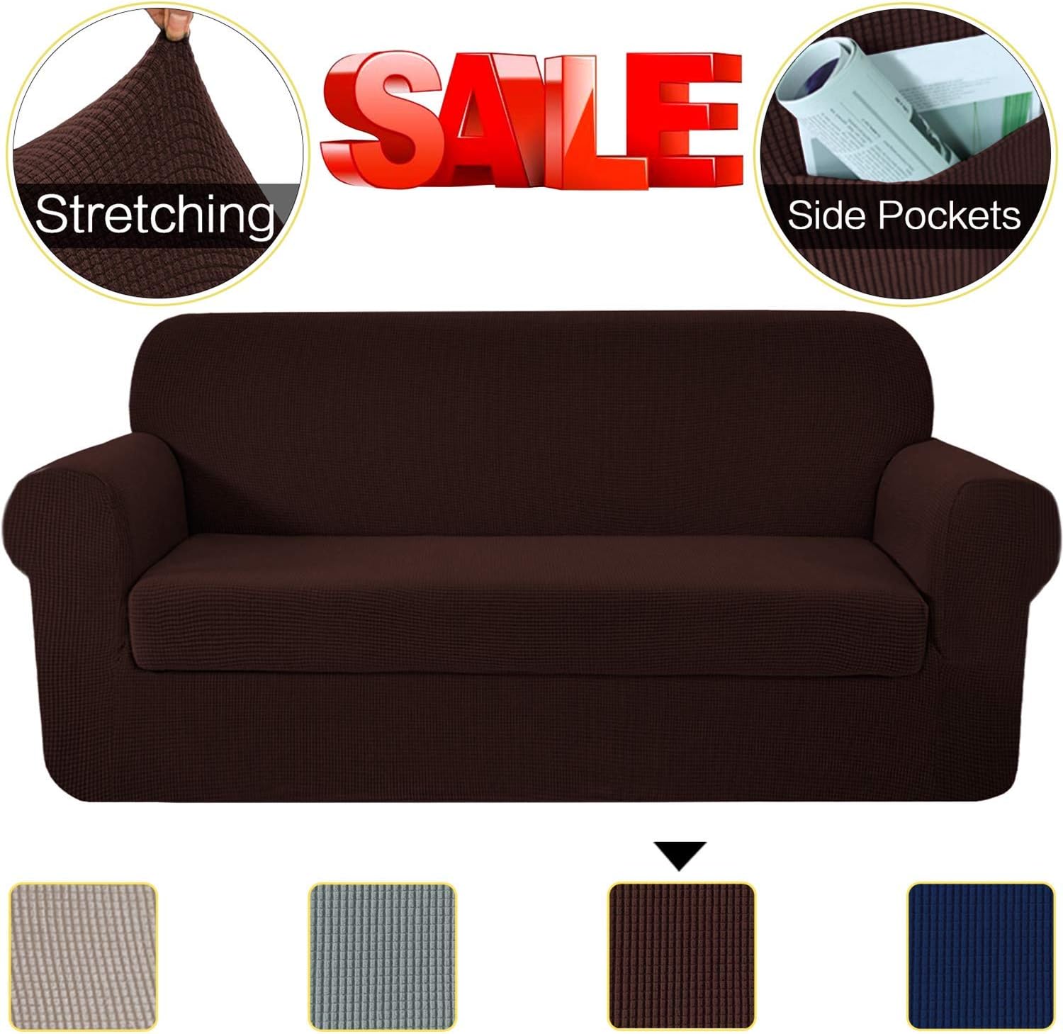 Best Stretch Sofa Cover With Separate Cushions