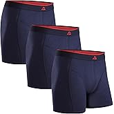 DANISH ENDURANCE Men's Bamboo Viscose Boxer Briefs (3-Pack) – Ultra-Soft, Breathable, Tag-Free, With/Without Fly