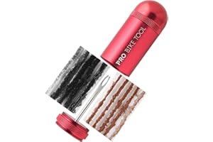 PRO BIKE TOOL Tubeless Bike Tyre Repair Kit for MTB Road Bike Tyres Repair Puncture Puncture Puncture Staple Kit Includes Storage Can